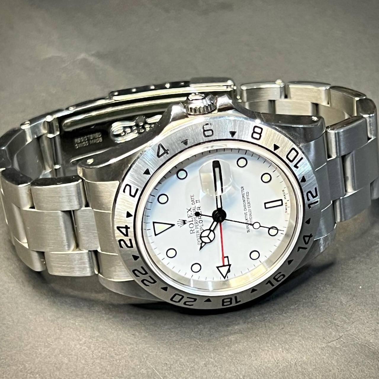 ( Sold) ROLEX EXPLORER II GMT 16570 40MM STAINLESS STEEL POLAR DIAL PRE-OWNED WATCH ONLY - Image 3