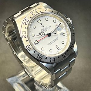 ( Sold) ROLEX EXPLORER II GMT 16570 40MM STAINLESS STEEL POLAR DIAL PRE-OWNED WATCH ONLY