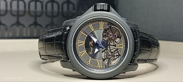 ( Sold )CECIL PURNELL BI-TOURBILLON V15 45MM 18K TITANIUM DLC CASE BRAND NEW COMPLETE SET
