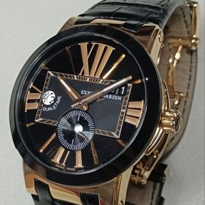 photo_12_2023-09-11_06-03-37 ULYSSE NARDIN EXECUTIVE DUAL TIME 43MM 18K ROSE GOLD BLACK DIAL PRE-OWNED COMPLETE SET