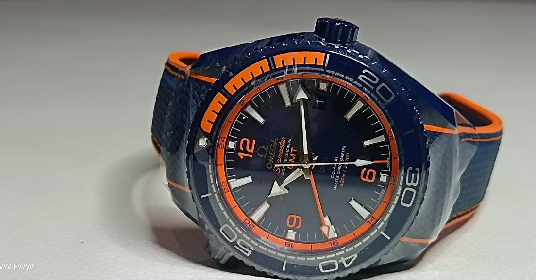 ( Sold )OMEGA SEAMASTER PLANET OCEAN 45.5MM CERAMIC BLUE DIAL BRAND NEW COMPLETE SET
