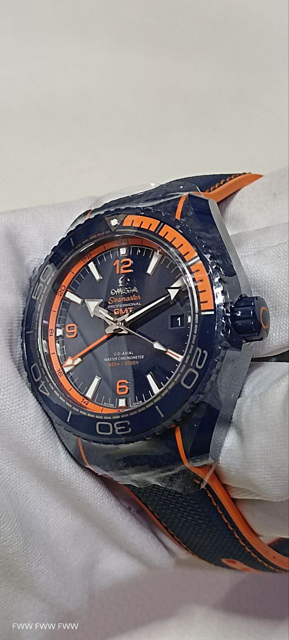 ( Sold )OMEGA SEAMASTER PLANET OCEAN 45.5MM CERAMIC BLUE DIAL BRAND NEW COMPLETE SET - Image 2