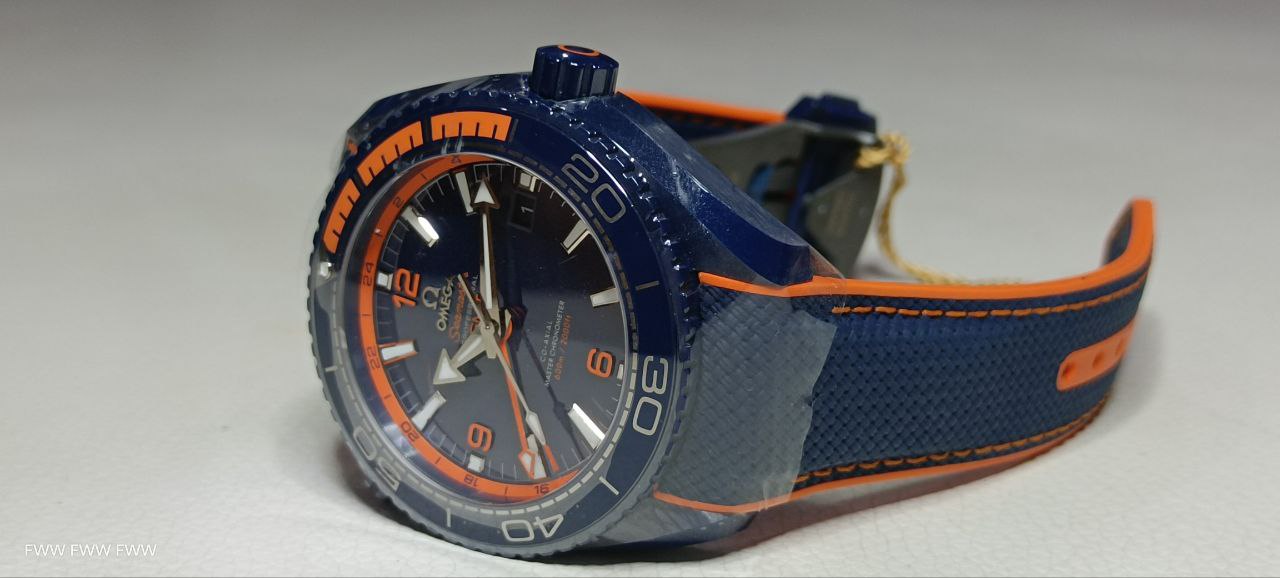 ( Sold )OMEGA SEAMASTER PLANET OCEAN 45.5MM CERAMIC BLUE DIAL BRAND NEW COMPLETE SET - Image 4