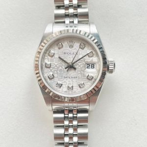 ( Sold )ROLEX LADIES DATEJUST 79174 26MM STAINLESS STEEL 18K WHITE GOLD BEZEL ANNIVERSARY DIAL PRE-OWNED