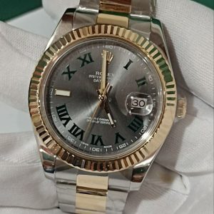 ( Sold )ROLEX WIMBLEDON 41 116333 18K HALF GOLD PRE-OWNED FULL SET