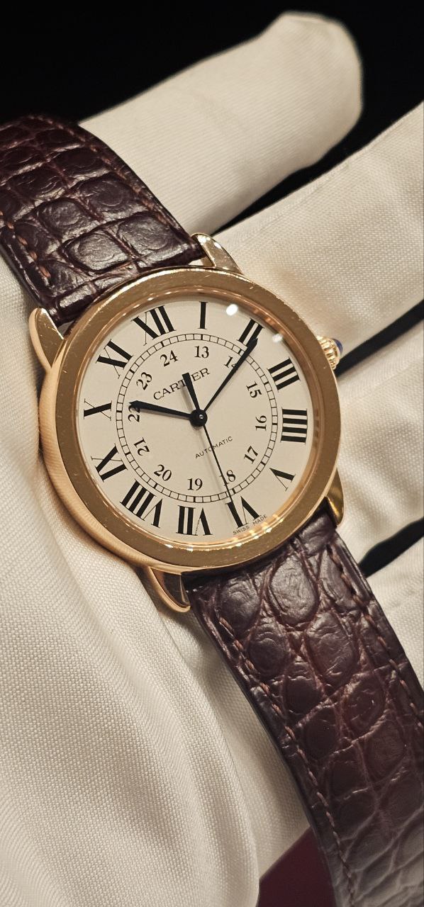 (Sold) Cartier Rondo Solo De Cartier 36 mm Rose Gold and Steel - Image 3