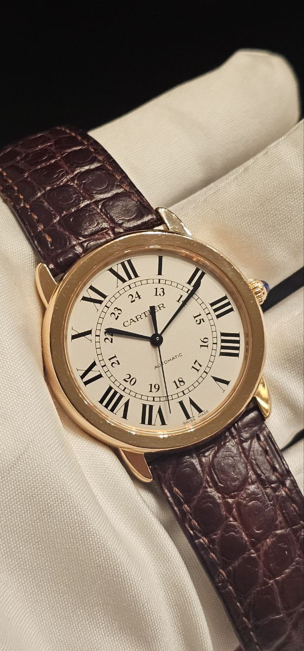 (Sold) Cartier Rondo Solo De Cartier 36 mm Rose Gold and Steel - Image 2
