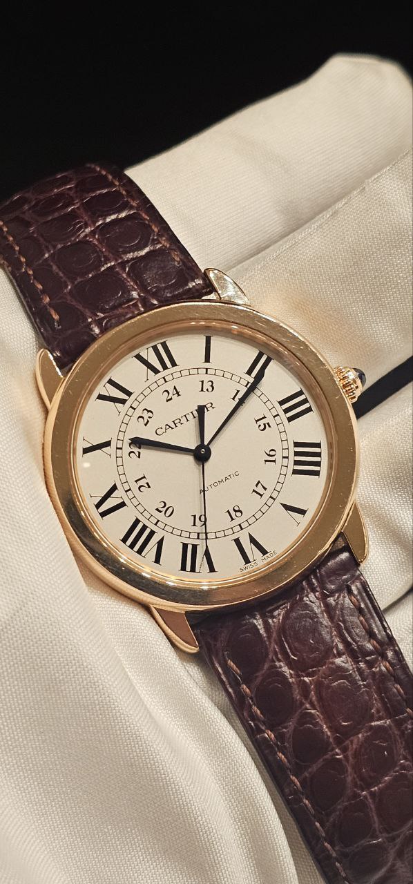 (Sold) Cartier Rondo Solo De Cartier 36 mm Rose Gold and Steel