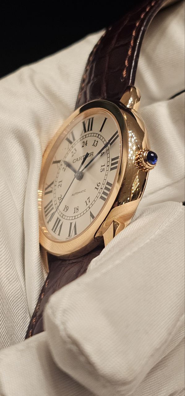 (Sold) Cartier Rondo Solo De Cartier 36 mm Rose Gold and Steel - Image 4
