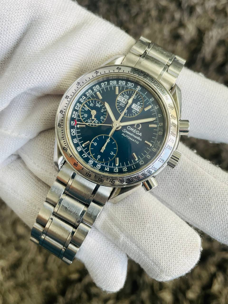 Omega Day Date T3 Day Date 375.0084 Blue dial Chronograph Swiss Made - Image 5