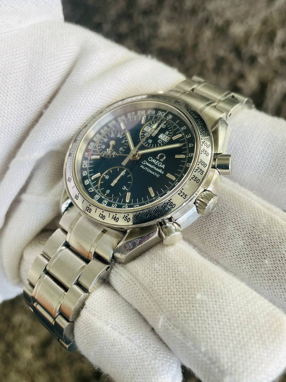 Omega Day Date T3 Day Date 375.0084 Blue dial Chronograph Swiss Made - Image 3
