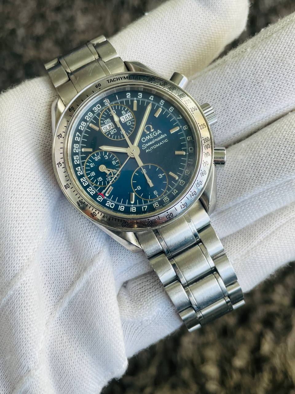 Omega Day Date T3 Day Date 375.0084 Blue dial Chronograph Swiss Made
