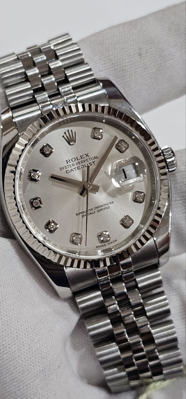 ( Sold ) Rolex Datejust 36 Model 116234 Large factory set diamonds Full set - Image 2