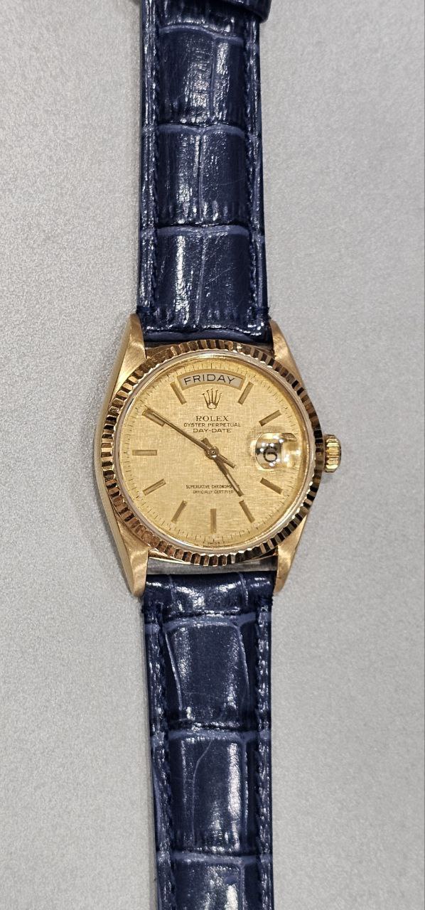 Rolex Presidential Day date Model 18038 18k yellow gold Linen dial - Image 2