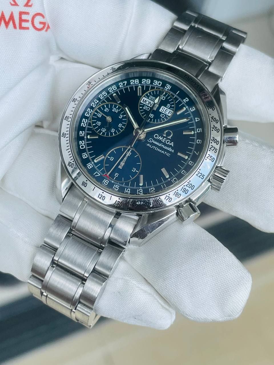 Omega Speed master Bluesy Day Date T3 Day Date Sky Blue dial