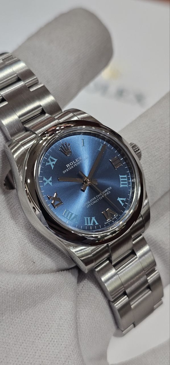 Rolex 177200 OP Sunshine Azzurro blue dial 31mm Oyster case - Image 3