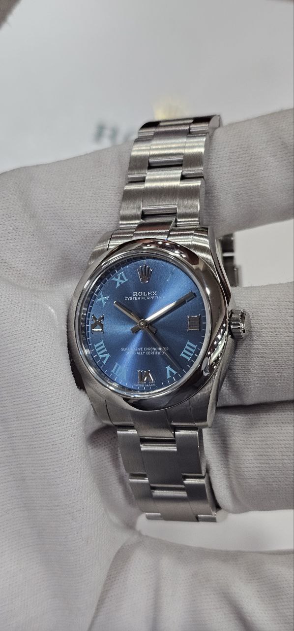 Rolex 177200 OP Sunshine Azzurro blue dial 31mm Oyster case - Image 2