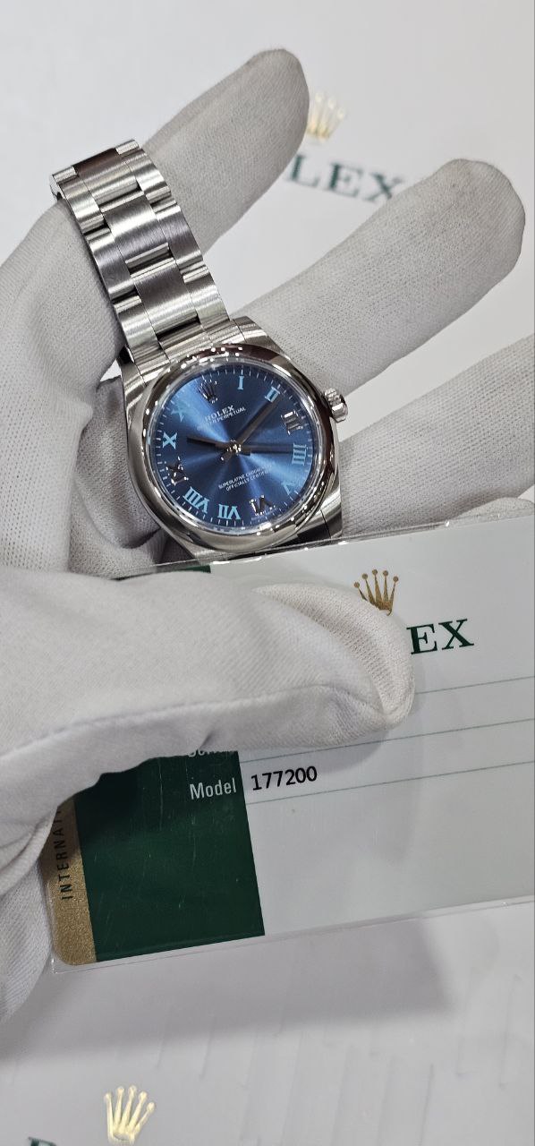 Rolex 177200 OP Sunshine Azzurro blue dial 31mm Oyster case - Image 5