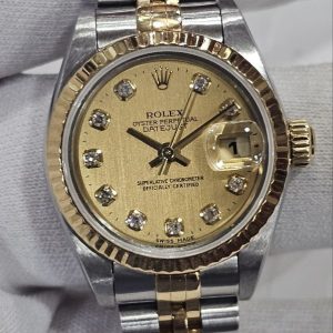 Rolex Ladies Datejust 26mm 69173 Big diamonds 18k half gold