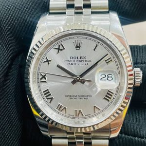 Rolex 116234 late Model Datejust 36mm 18k white Gold bezel
