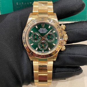 ROLEX Cosmograph Daytona 18K Solid Yellow Gold John Mayer Green Dial ref 16508-0013
