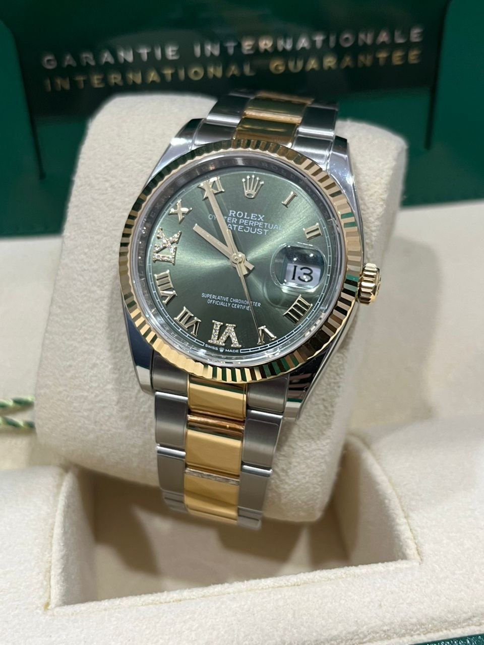 Rolex Date just 36mm 18k Rolesor Gold Ref 126233 Full Set 2023