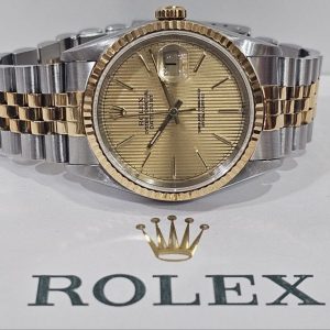 Rolex Datejust 16233 Tapestry Dial 36mm Half Gold 18k