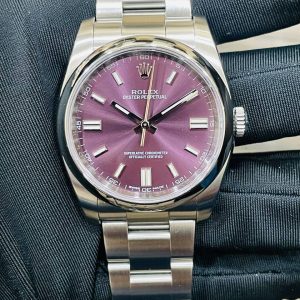 Rolex Oyster Perpetual Model 116000 Rare Purple Grape Sunburst Dial
