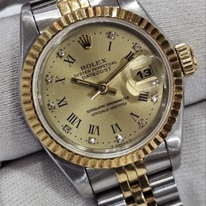 Rolex Datejust 69173 Ladies 26mm 18k half gold case